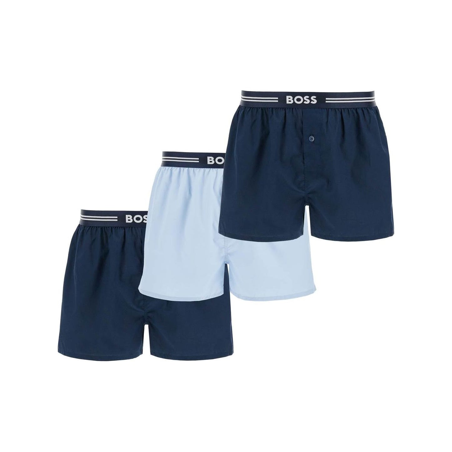 Boss men's boxer 3 pairs dark blue cotton Beachwear & underwear Boss