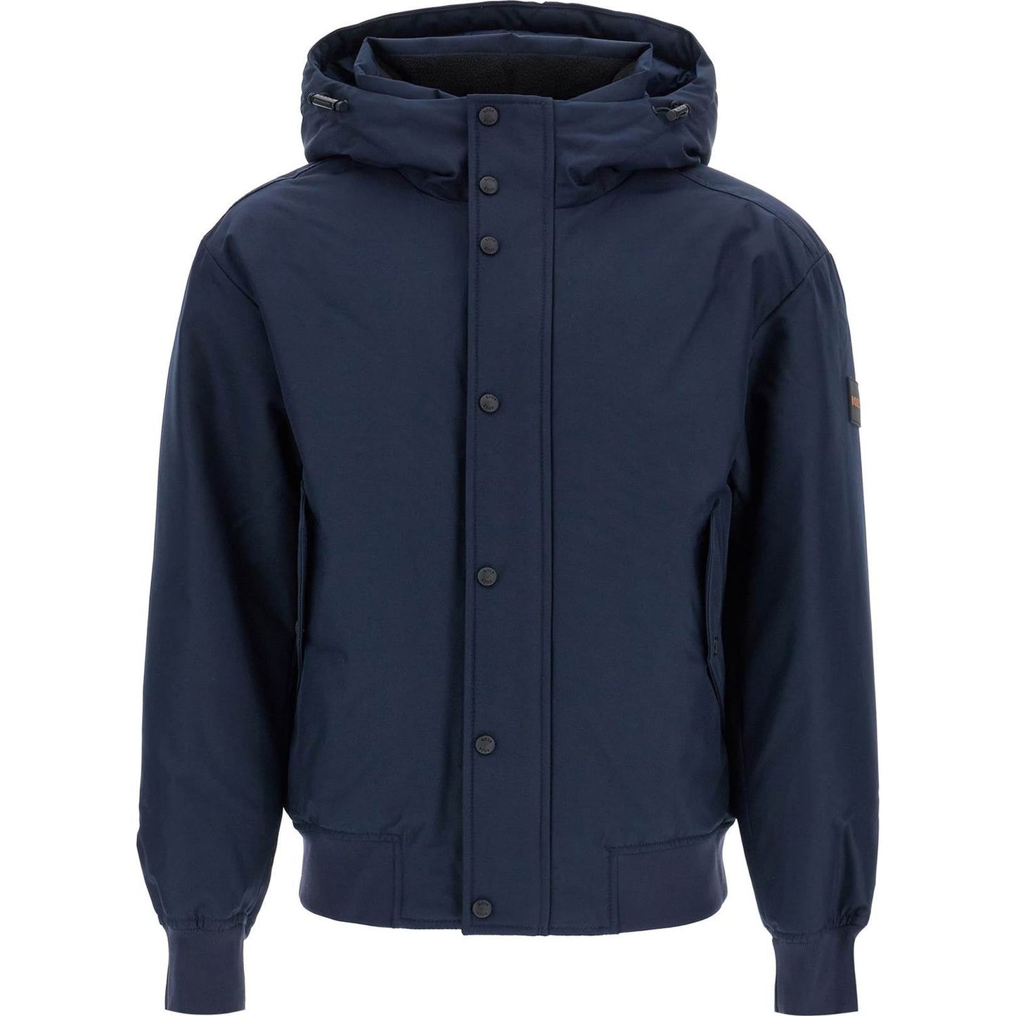 Boss dark blue adjustable hooded coat osis