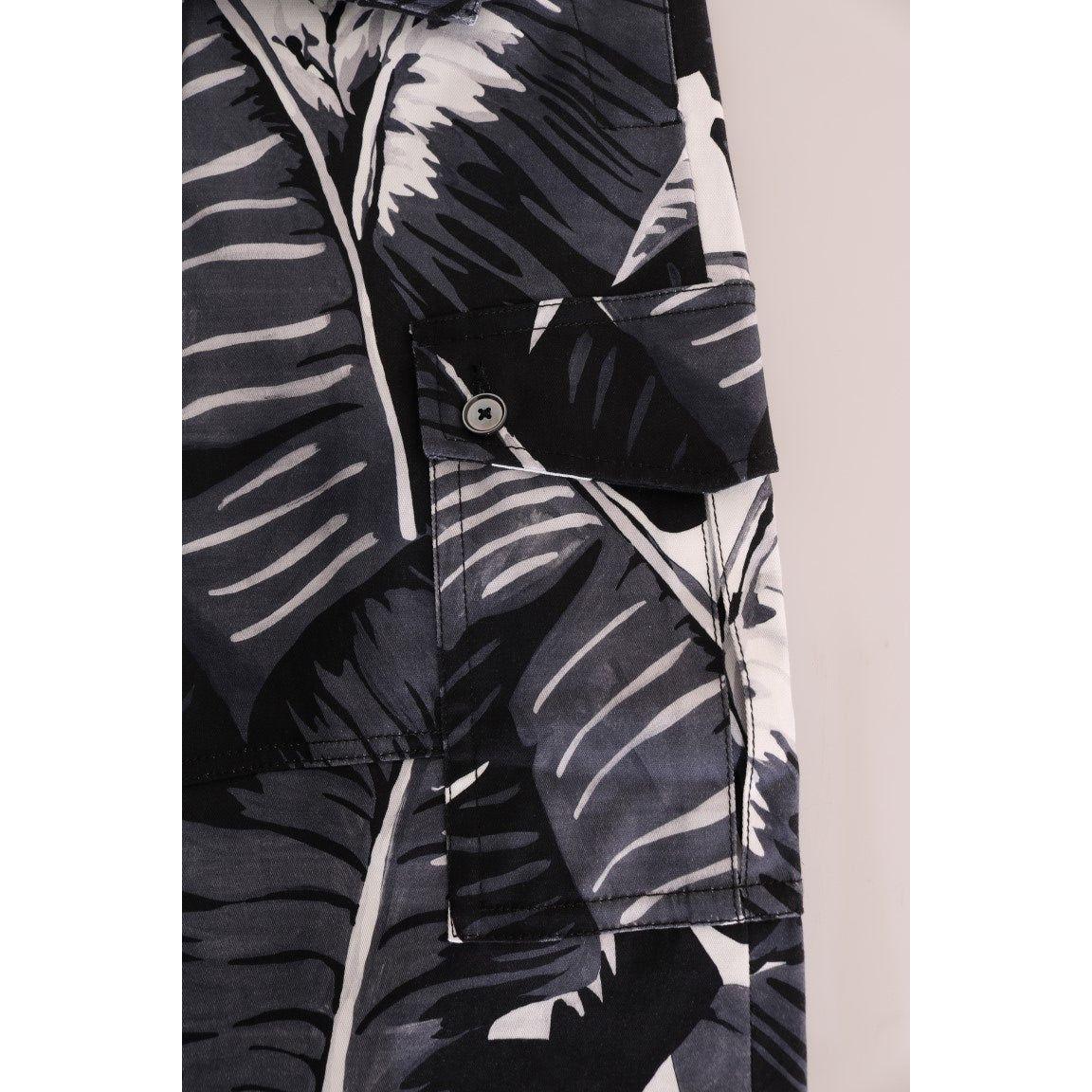 Dolce & Gabbana Elegant Capri Casual Pants in Banana Leaf Print Dolce & Gabbana