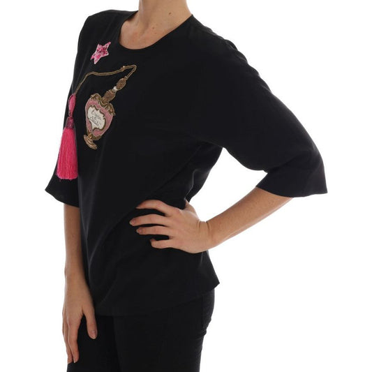 Dolce & Gabbana Fairy Tale Embroidered Silk Blouse Dolce & Gabbana