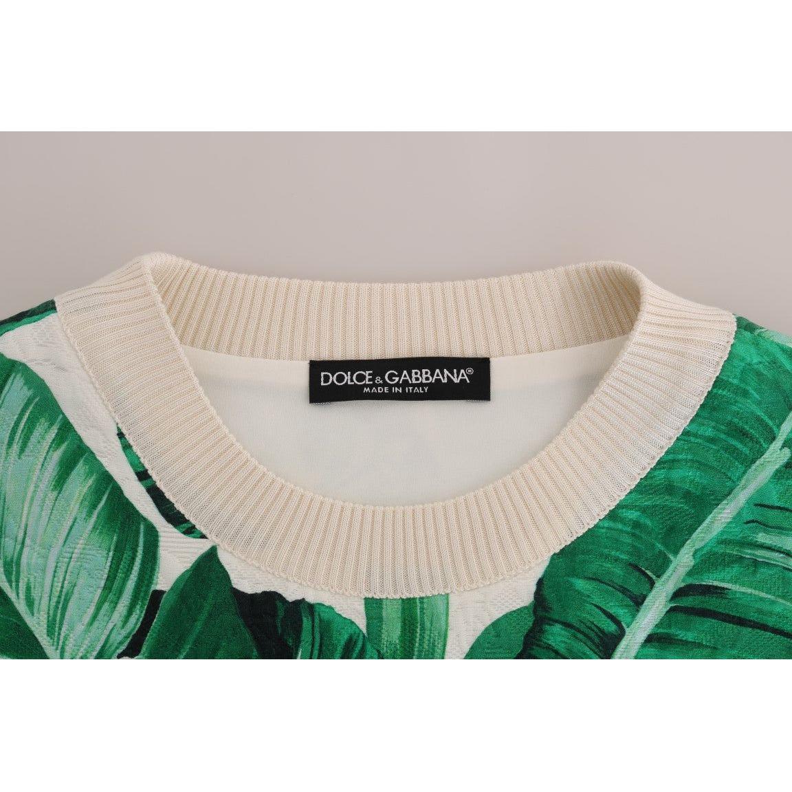 Dolce & Gabbana Tropical Sequined Sweater - Lush Greenery Edition Dolce & Gabbana