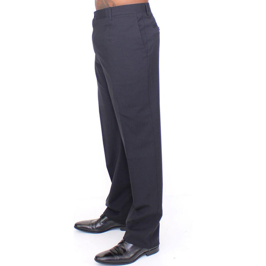 Dolce & Gabbana Elegant Pleated Black Wool Trousers Jeans & Pants Dolce & Gabbana