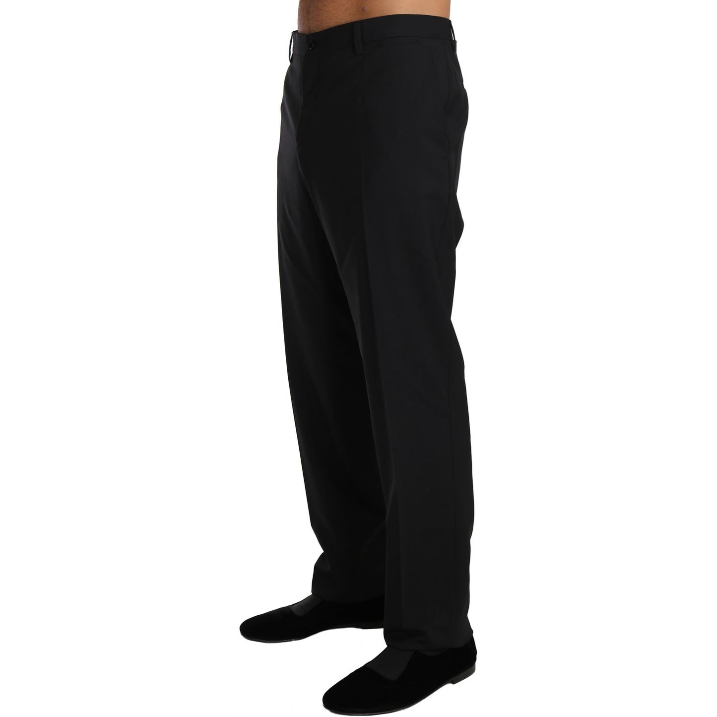 Dolce & Gabbana Elegant Black Wool Dress Pants Jeans & Pants Dolce & Gabbana