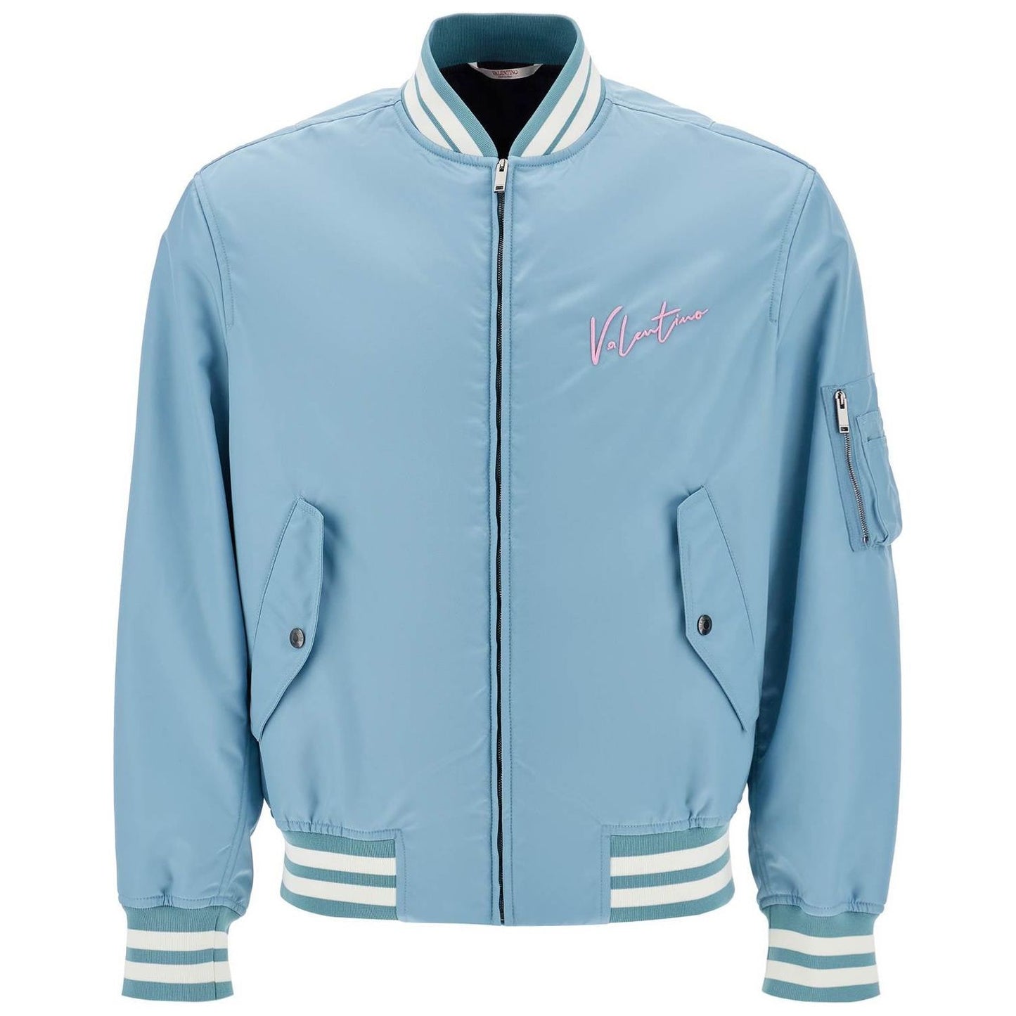 Valentino Garavani nylon bomber jacket with embroidery and print. Jackets Valentino Garavani