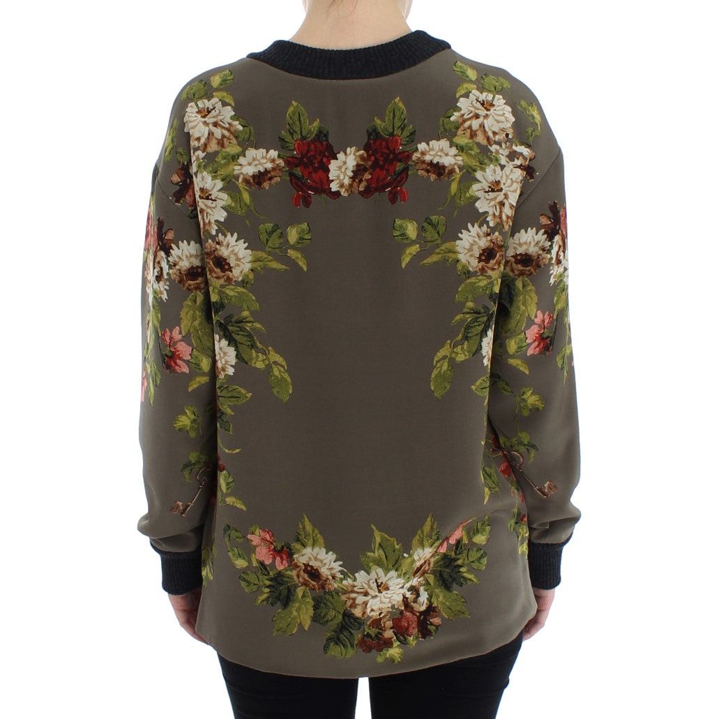 Dolce & Gabbana Enchanted Sicily Silk Crewneck Blouse Dolce & Gabbana