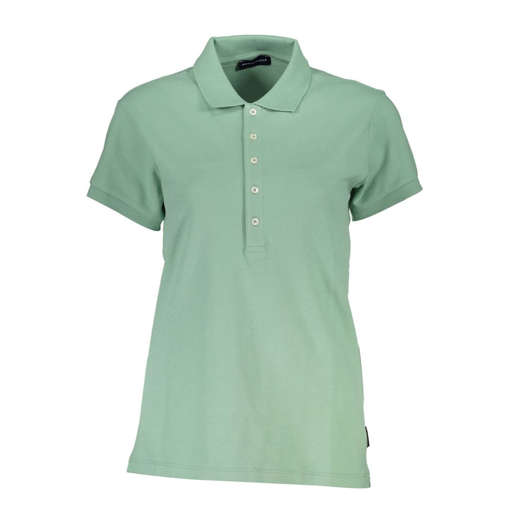 North Sails Green Cotton Women Polo Shirt North Sails