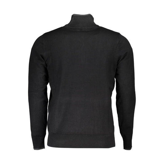 U.S. Grand Polo Elegant Half Zip Sweater with Contrast Details U.S. Grand Polo