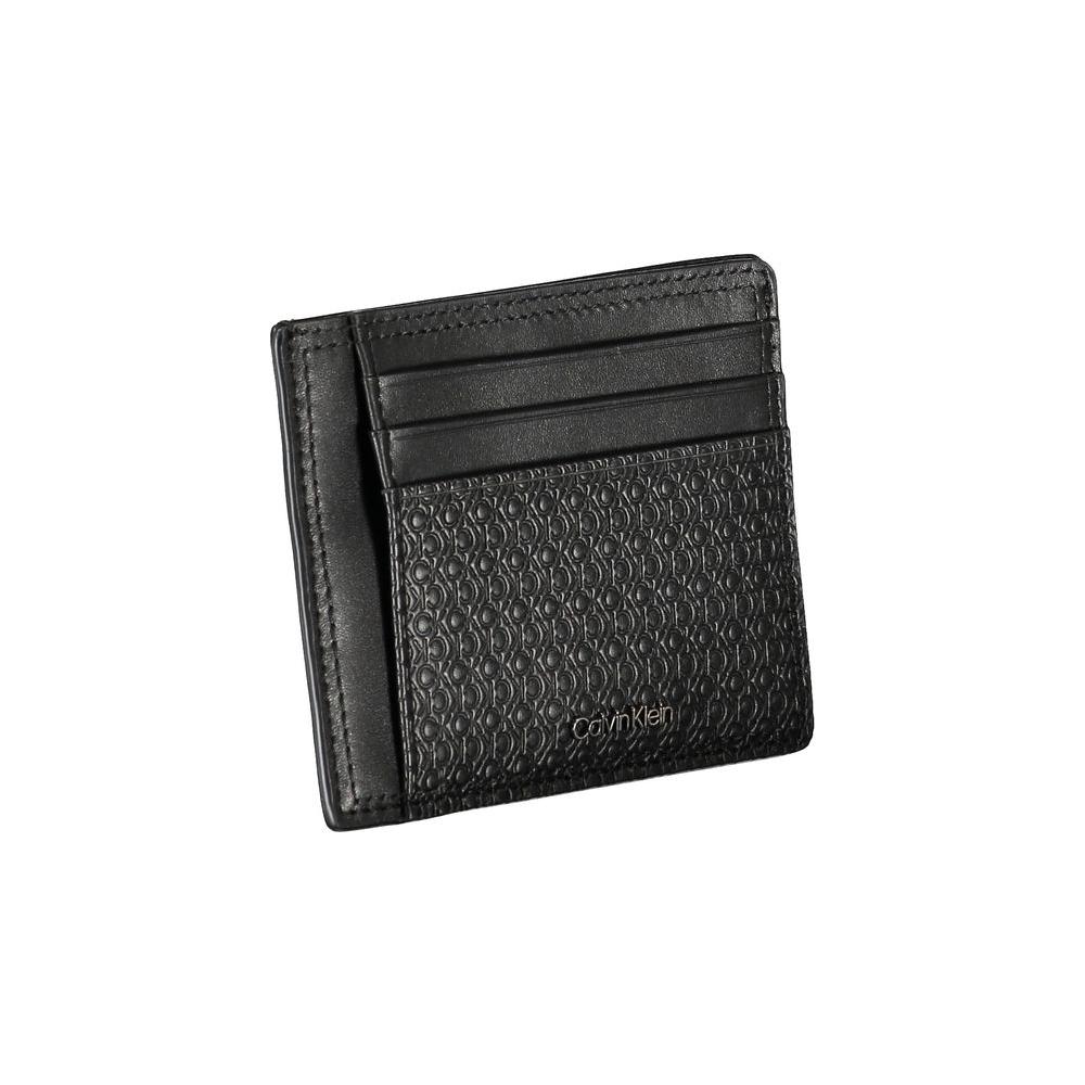 Calvin Klein Sleek Black Leather Coin Purse with Card Holder Calvin Klein