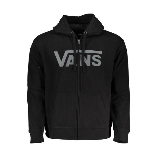 Vans Sleek Black Hooded Zip Sweatshirt Vans