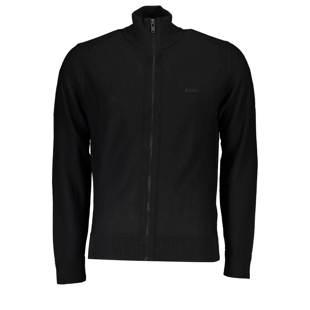 Hugo Boss Black Wool Men Sweater Hugo Boss