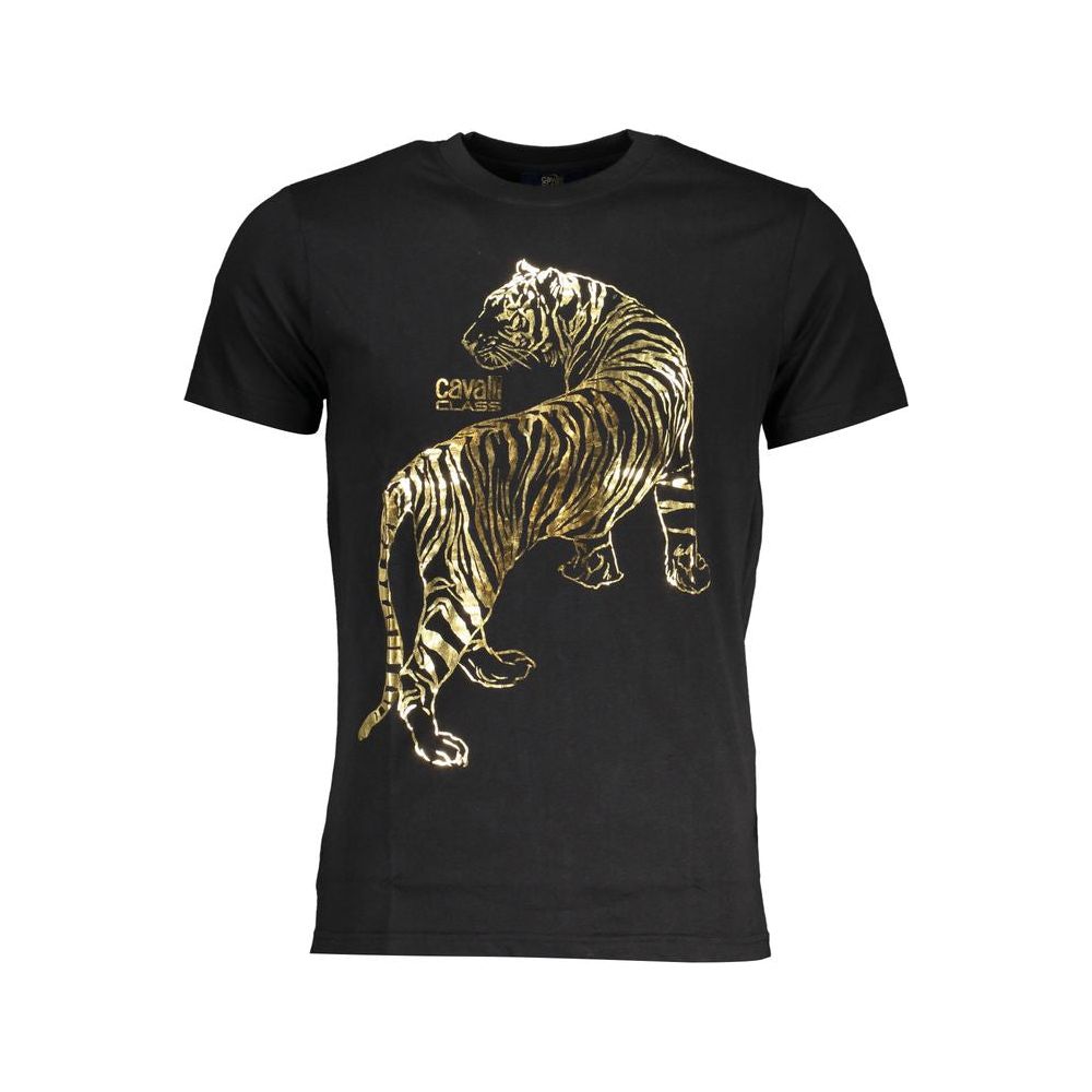 Cavalli Class Black Cotton T-Shirt