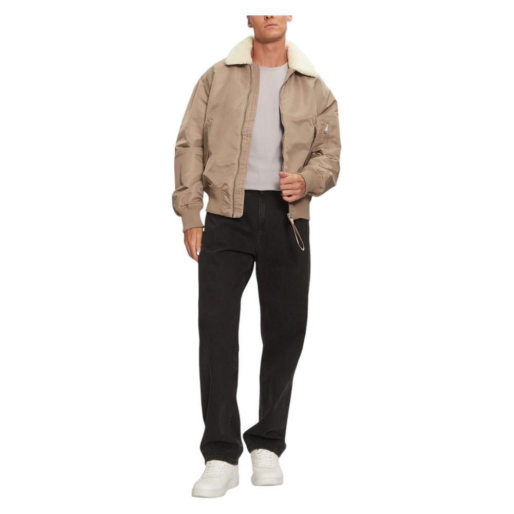 Calvin Klein Jeans Beige Polyamide Riciclata Jacket Calvin Klein Jeans