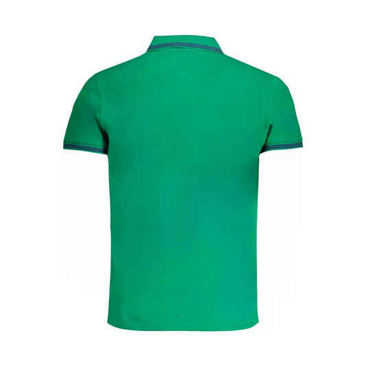 Cavalli Class Green Cotton Polo Shirt Cavalli Class