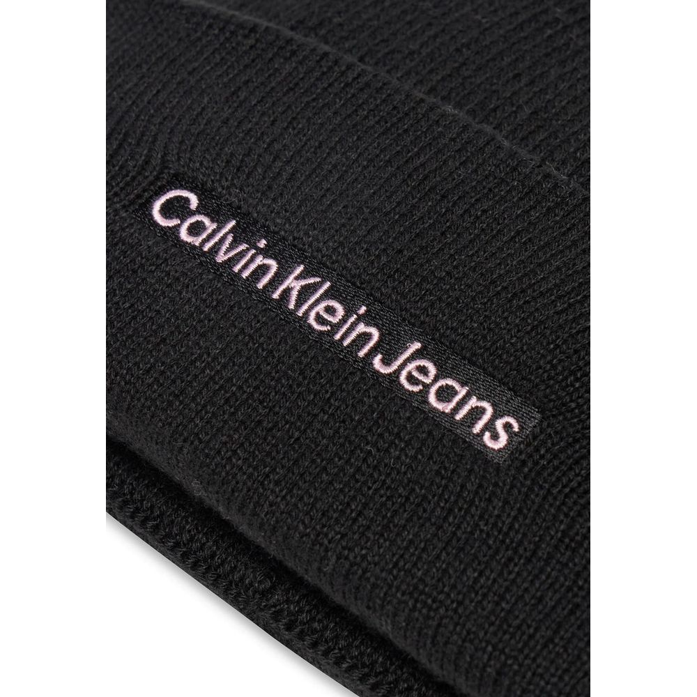 Calvin Klein Black Cotton Hat Calvin Klein