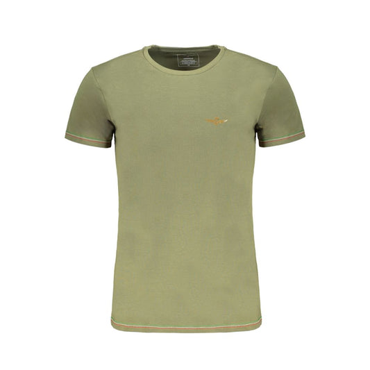 Aeronautica Militare Green Cotton T-Shirt Aeronautica Militare