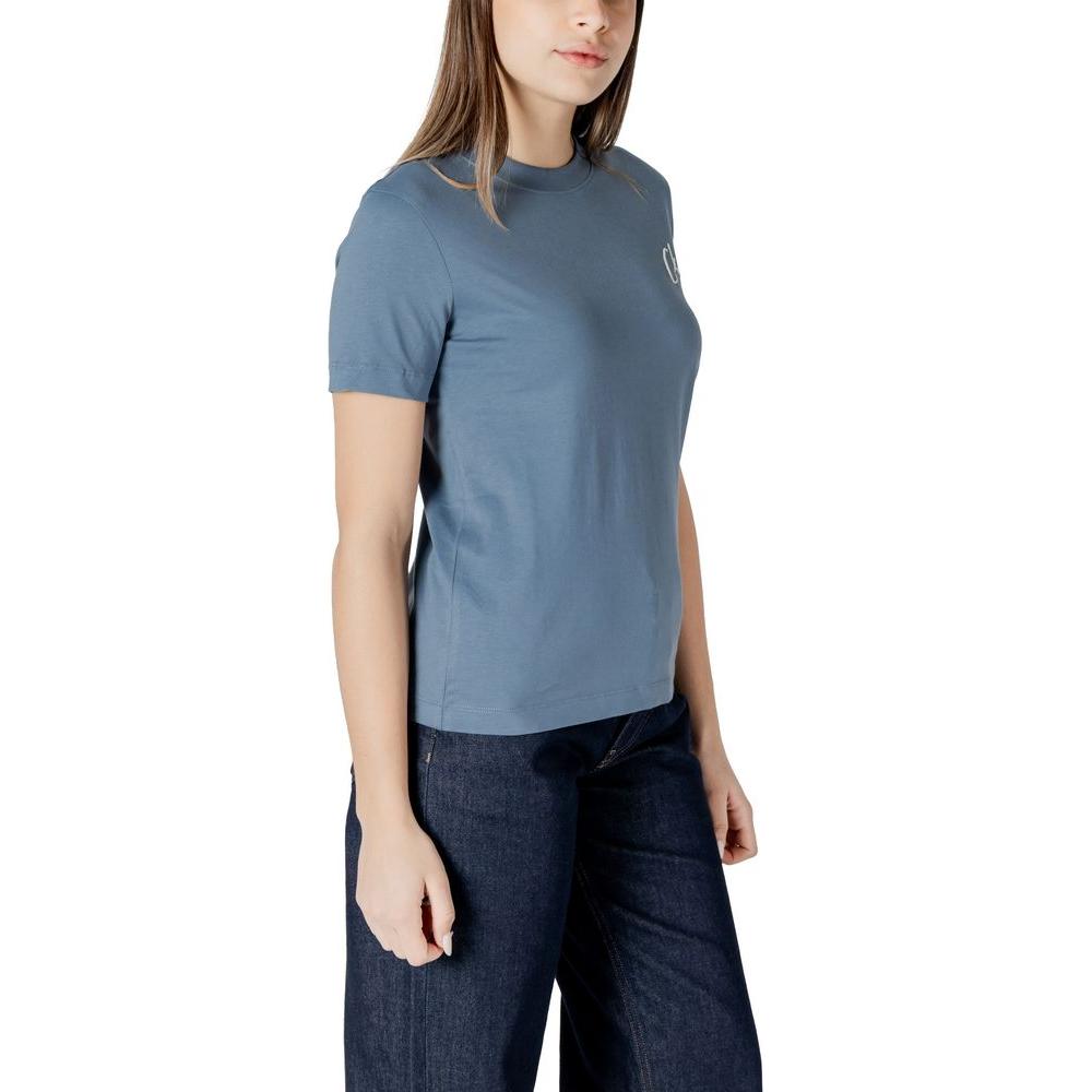 Calvin Klein Jeans Blue Cotton Rigenerato Tops & T-Shirt Calvin Klein Jeans