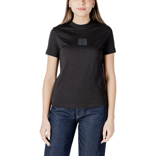 Calvin Klein Jeans Black Cotton Tops & T-Shirt