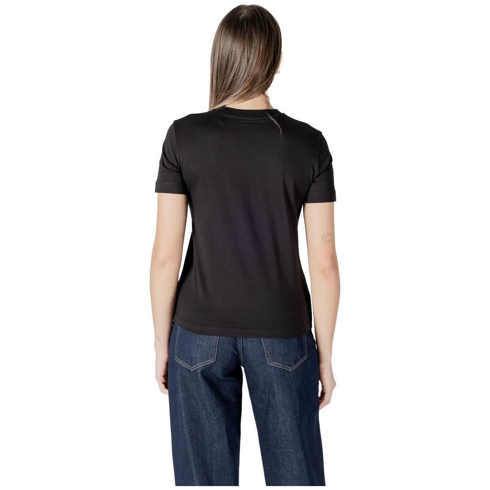 Calvin Klein Jeans Black Cotton Rigenerato Tops & T-Shirt Calvin Klein Jeans