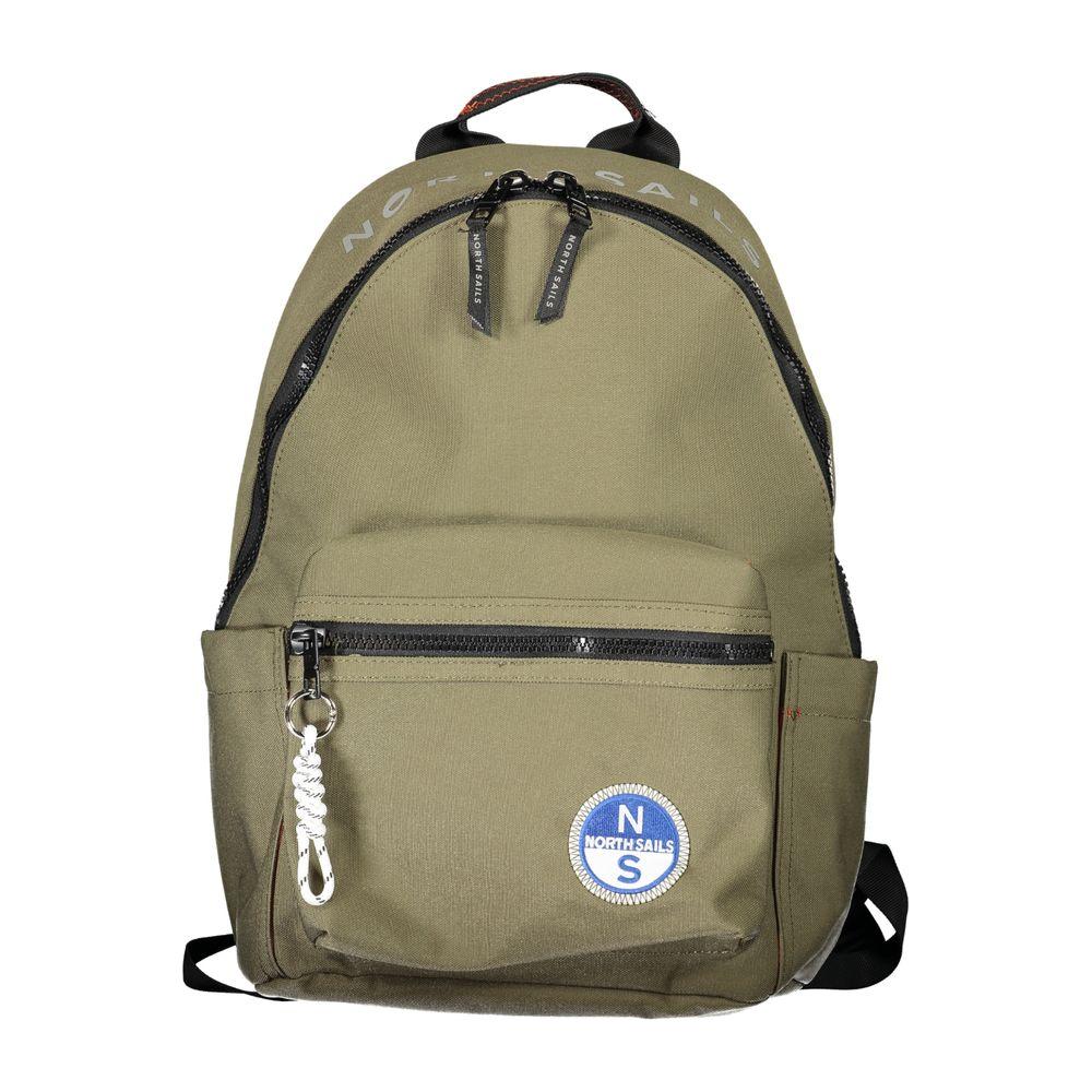 North Sails Green Polyester Men Backpack North Sails