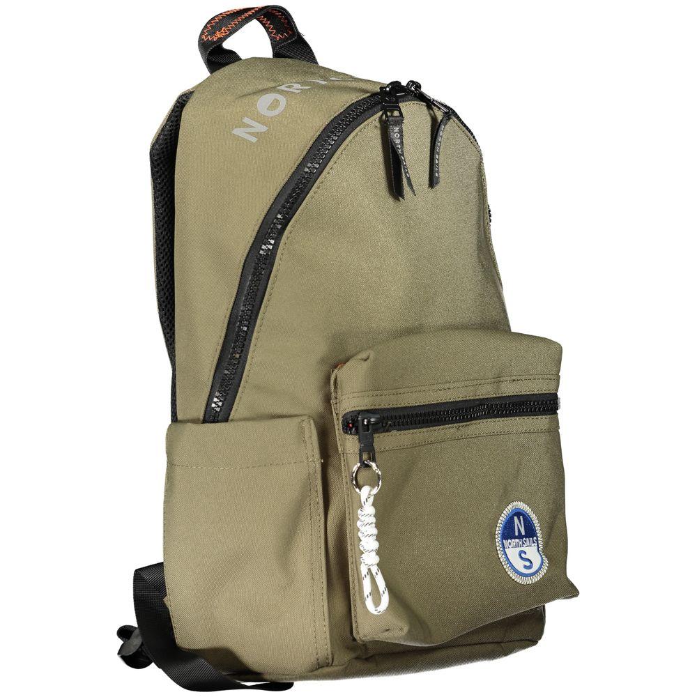 North Sails Green Polyester Men Backpack North Sails