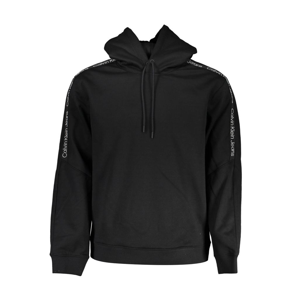 Calvin Klein Sleek Fleece Hooded Sweatshirt in Black Calvin Klein