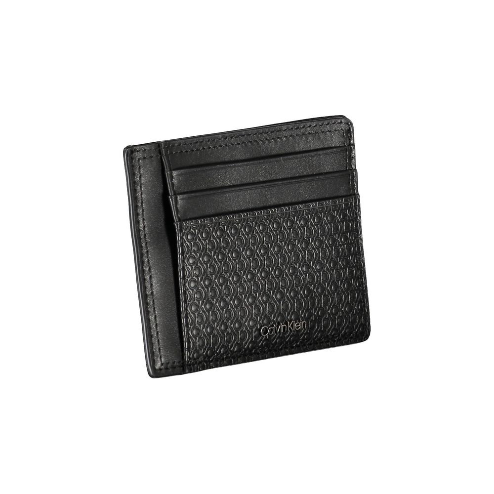 Calvin Klein Sleek Black Leather Coin Purse with Card Holder Calvin Klein