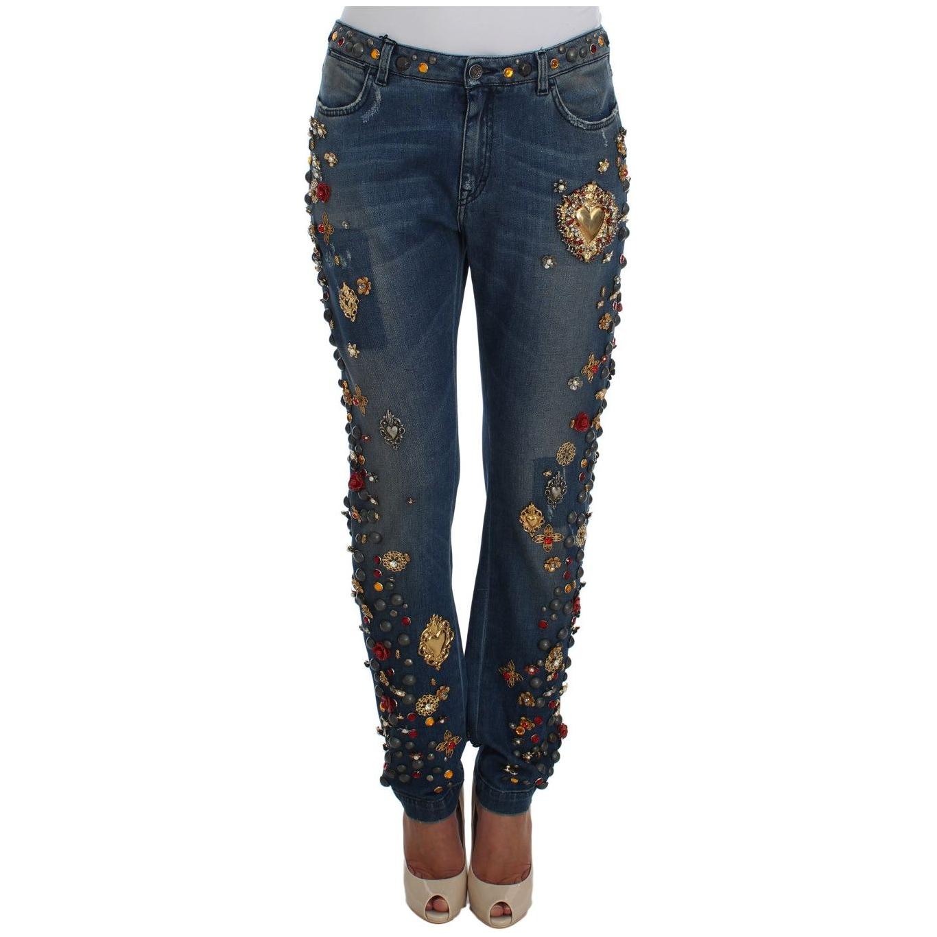 Dolce & Gabbana Enchanted Sicily Embellished Boyfriend Jeans