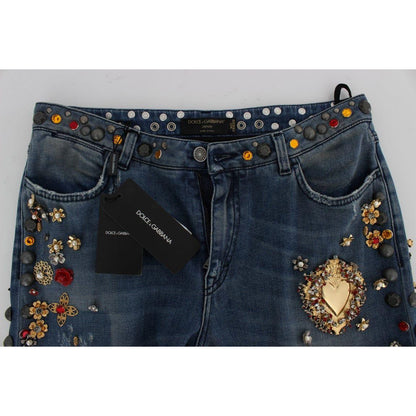 Dolce & Gabbana Enchanted Sicily Embellished Boyfriend Jeans Dolce & Gabbana