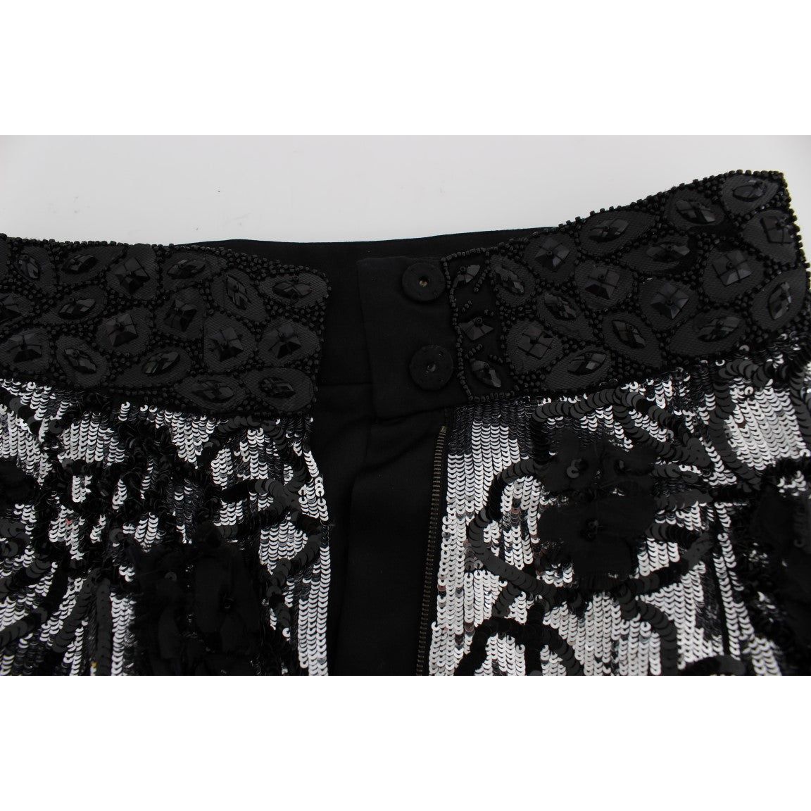 Dolce & Gabbana Sequined High Waist Designer Mini Shorts Dolce & Gabbana