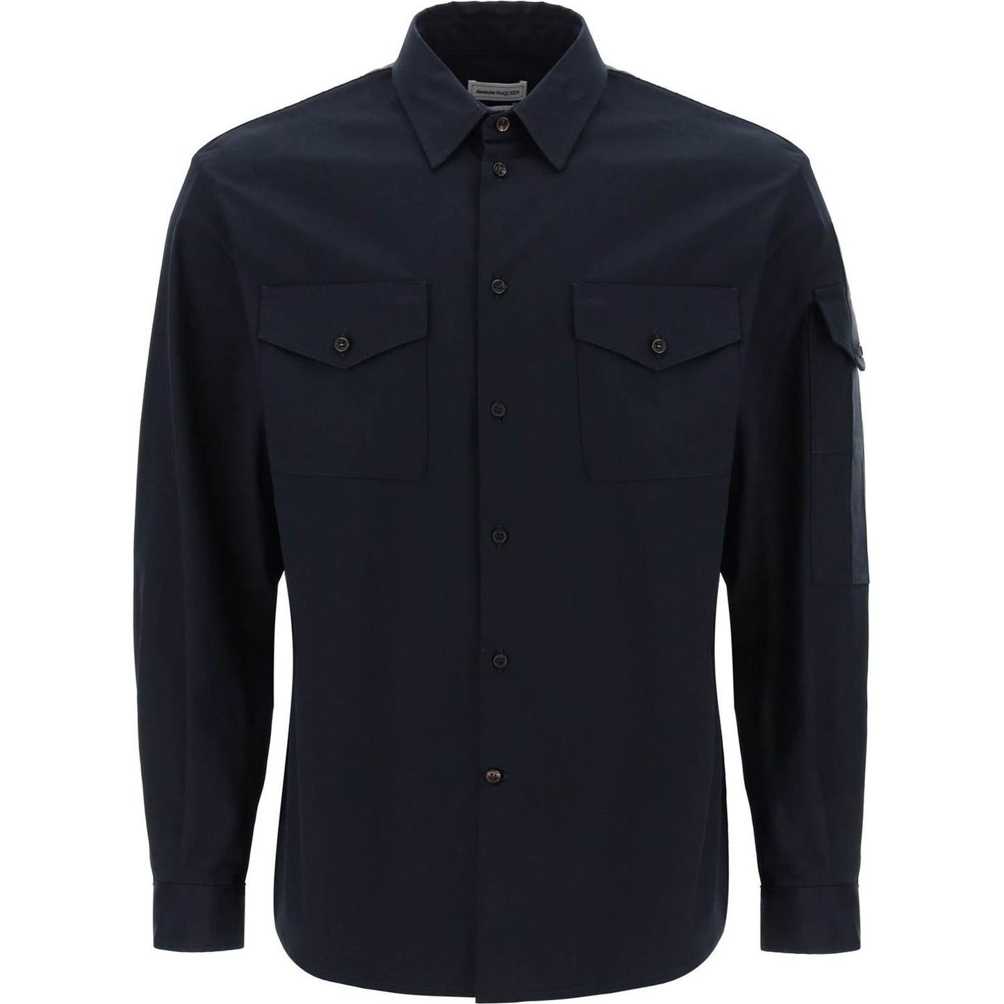 Alexander Mcqueen shirt with logo band on the sleeve