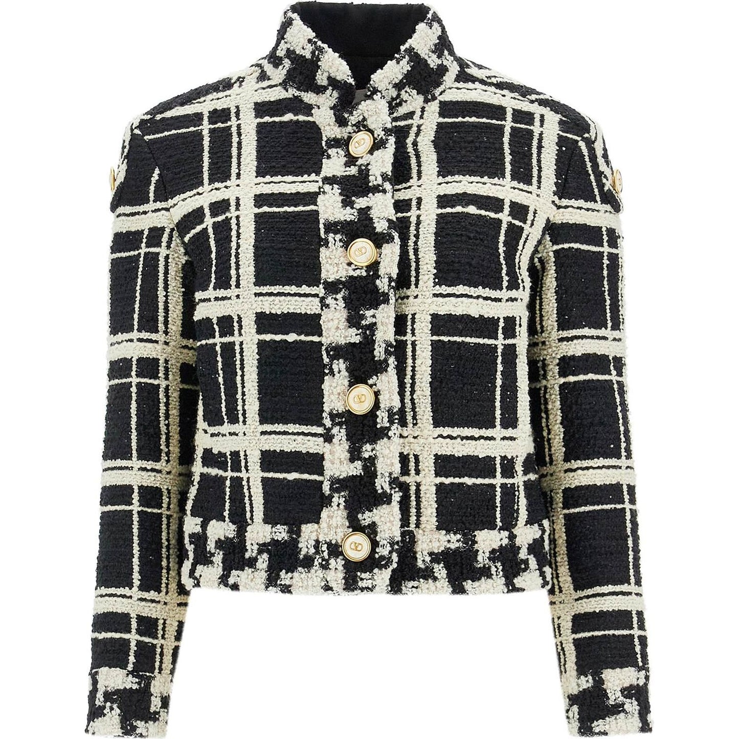 Valentino Garavani macro check tweed jacket Jackets Valentino Garavani