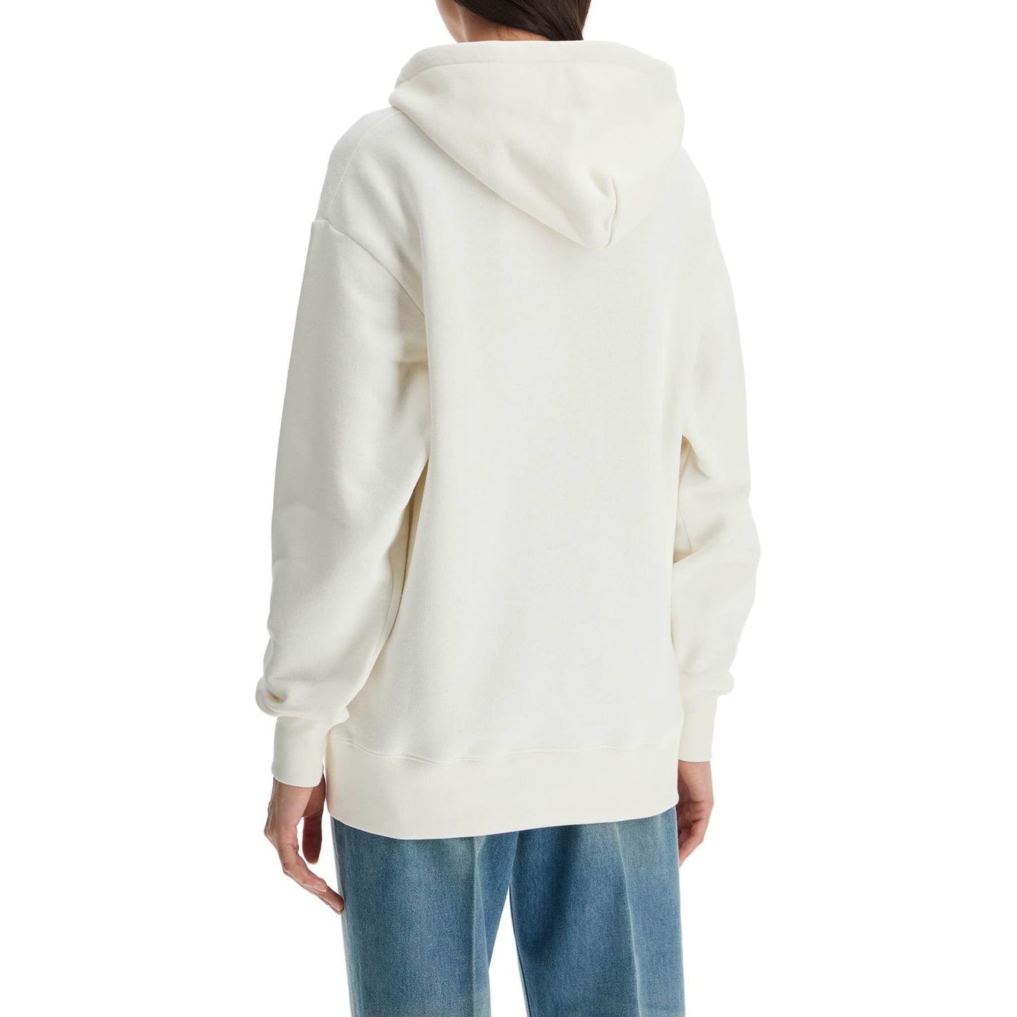 Valentino Garavani ivory cotton hoodie with large logo Topwear Valentino Garavani