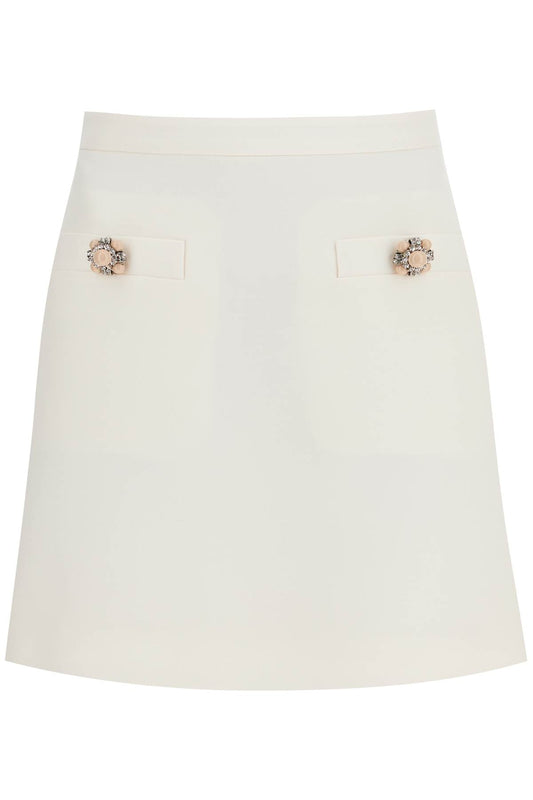 Valentino Garavani short crepe couture skirt