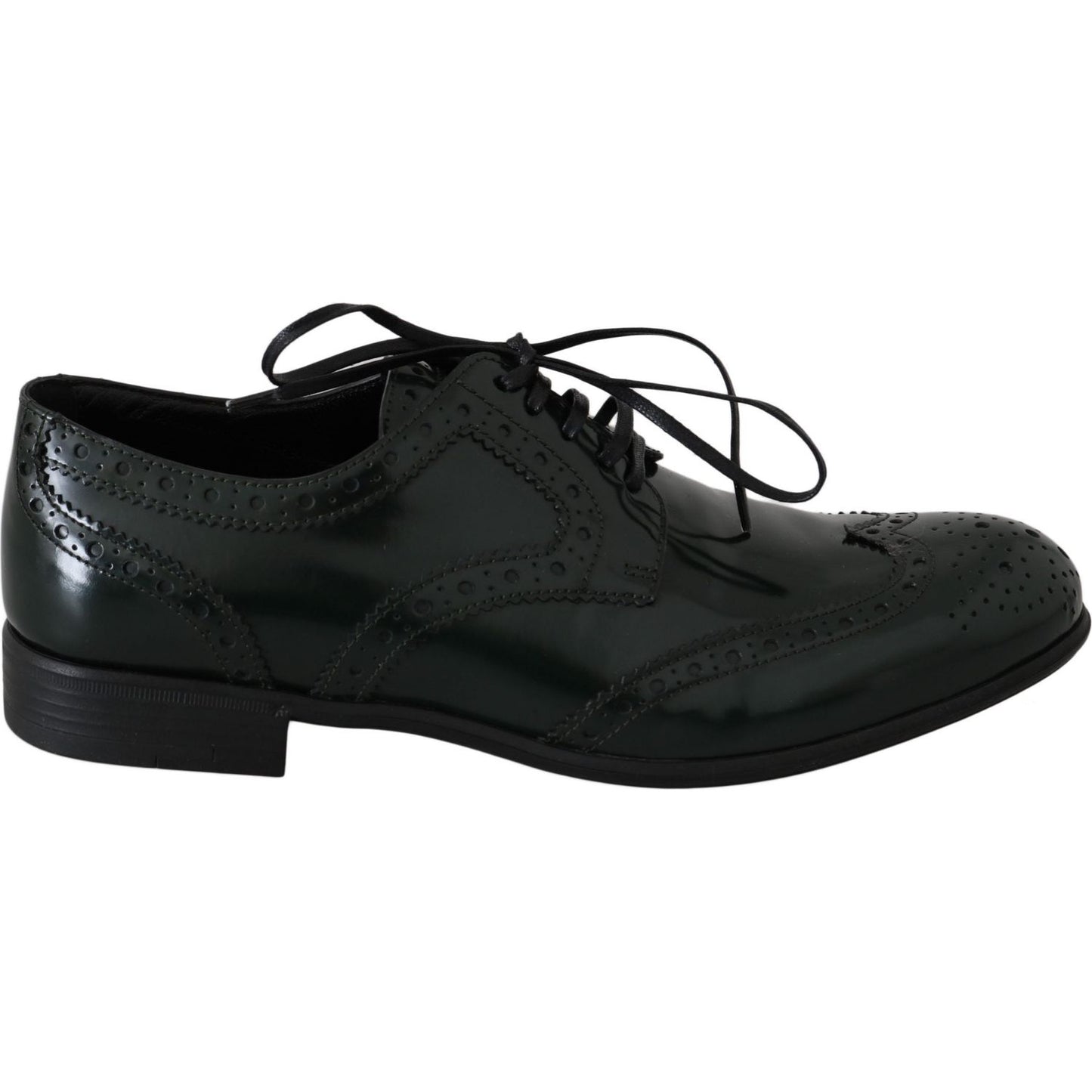 Dolce & Gabbana Elegant Green Brogues Oxford Wingtip Flats Dolce & Gabbana