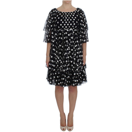 Dolce & Gabbana Elegant Polka Dotted Ruffled Dress Dolce & Gabbana