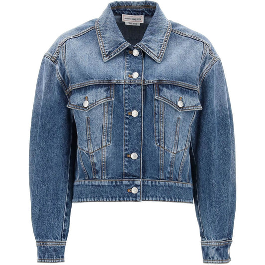 Alexander Mcqueen denim cocoon jacket Jackets Alexander Mcqueen