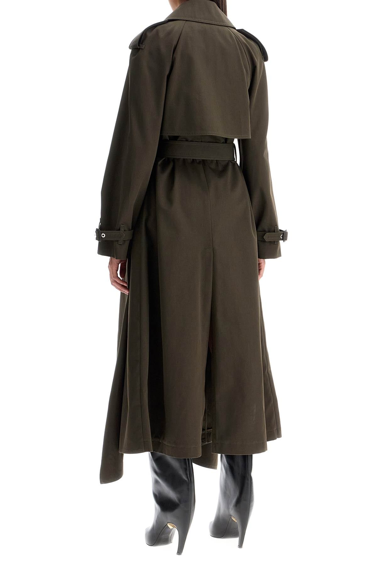 Alexander Mcqueen double-breasted trench coat with draped Jackets Alexander Mcqueen