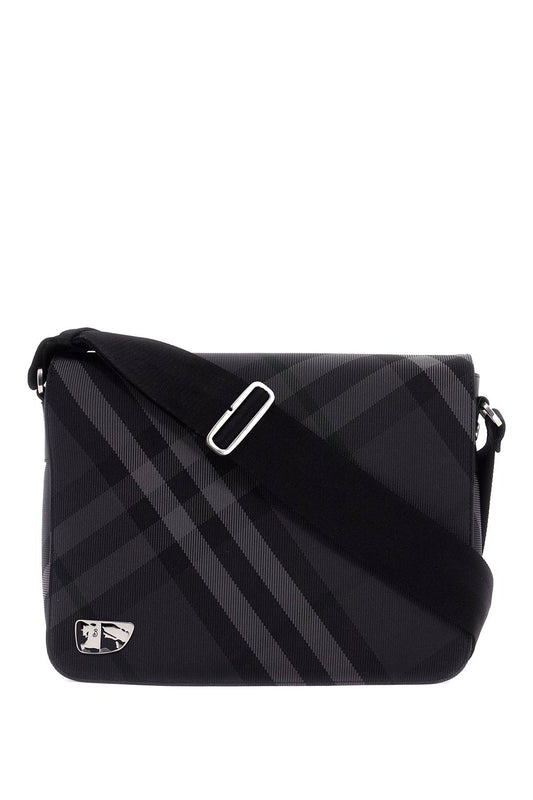 Burberry ered  checkered nylon messenger bag with Handbag Burberry