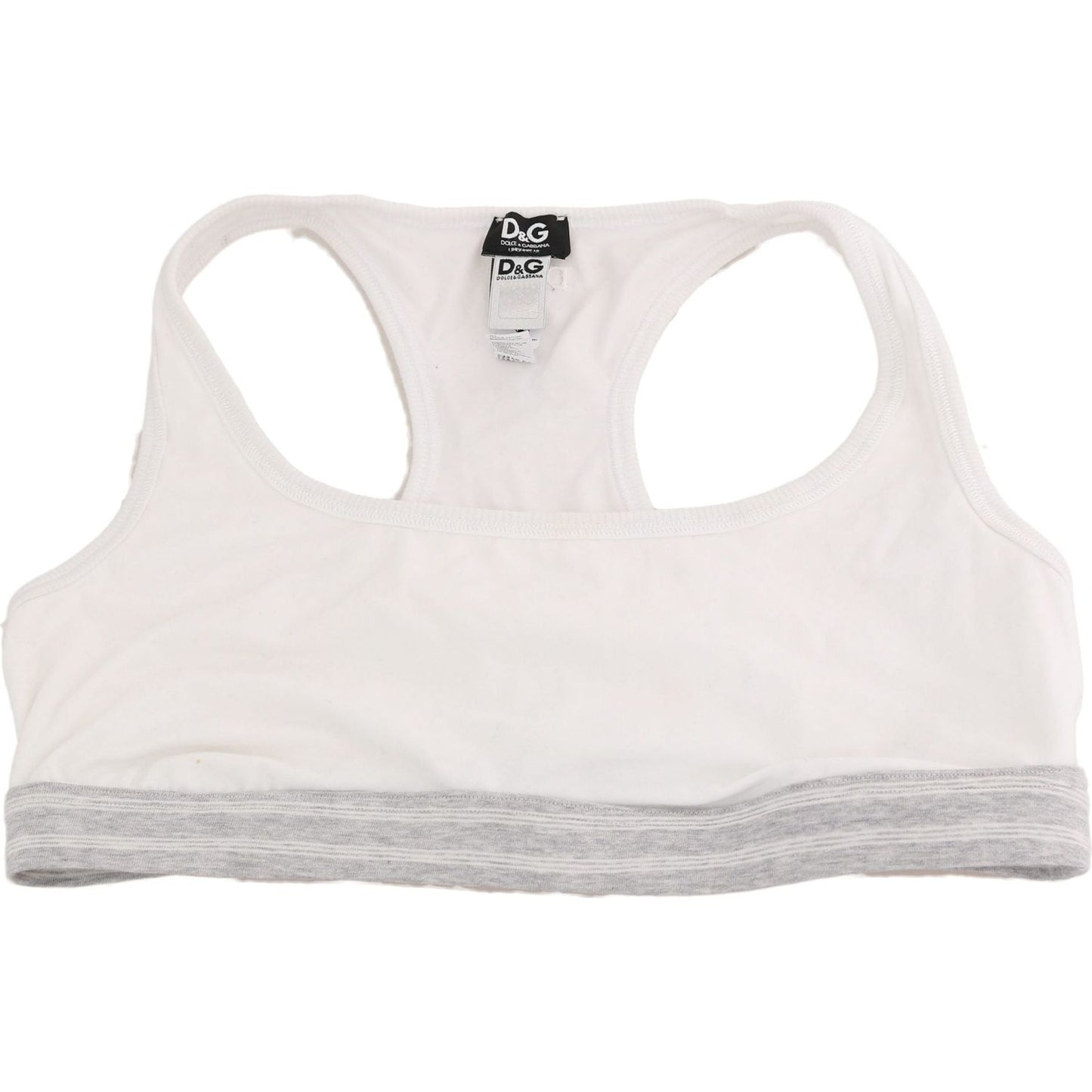 Dolce & Gabbana Elegant White Stretch Sport Bra Dolce & Gabbana