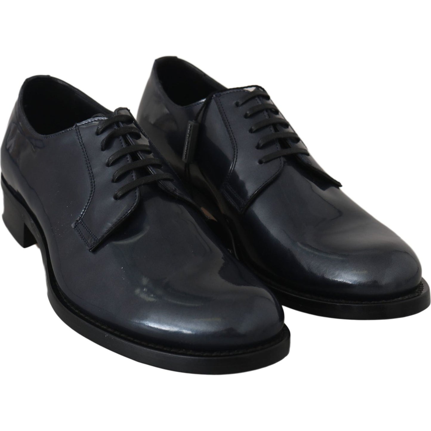 Dolce & Gabbana Elegant Blue Leather Derby Dress Shoes Dolce & Gabbana