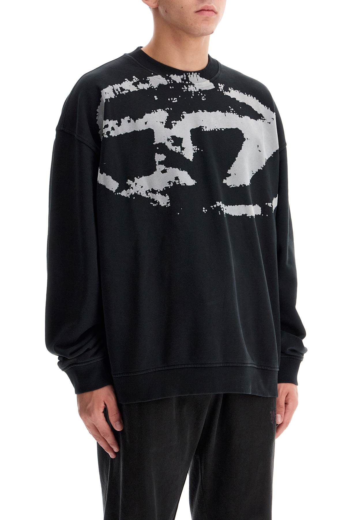 Diesel fleece men sweatshirt black