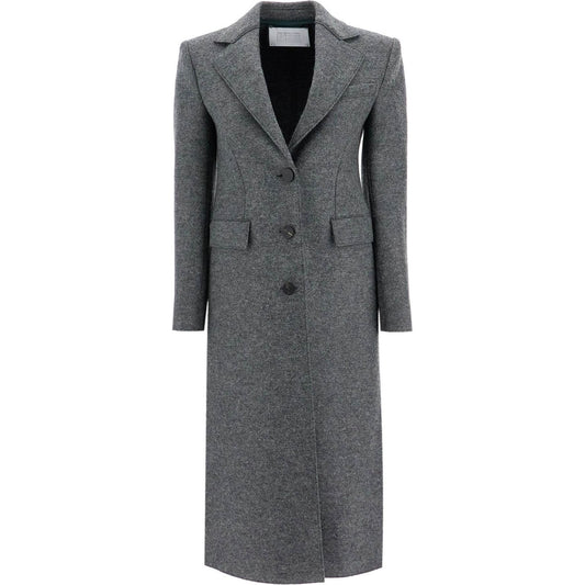 Harris Wharf London single-breasted coat in pressed wool Jackets Harris Wharf London