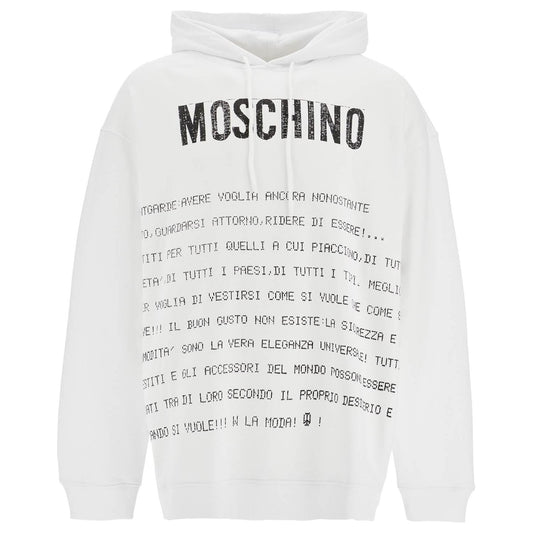 Moschino hooded sweatshirt with letter Topwear Moschino