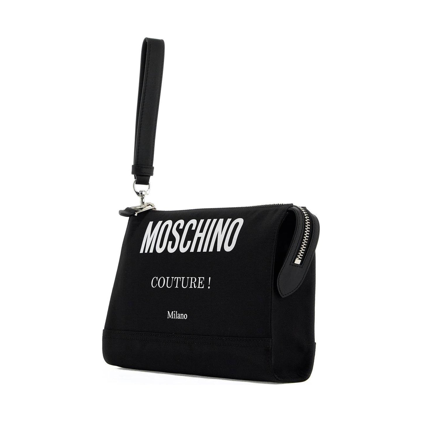 Moschino nylon logo pouch with zip Business & travel bags Moschino