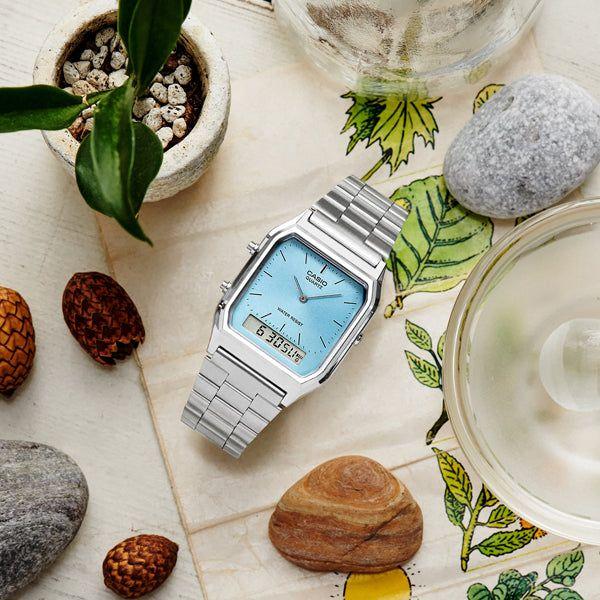 CASIO VINTAGE Mod. EDGY COLLECTION - Light Blue WATCHES CASIO COLLECTION & VINTAGE