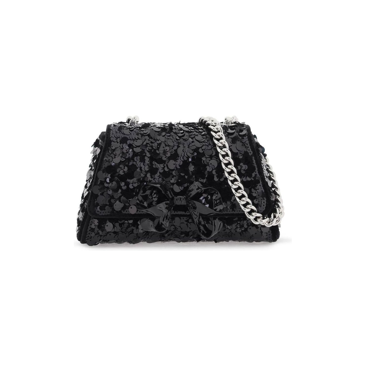 Self-Portrait Self Portrait sequined bow mini shoulder bag Handbag Self-Portrait