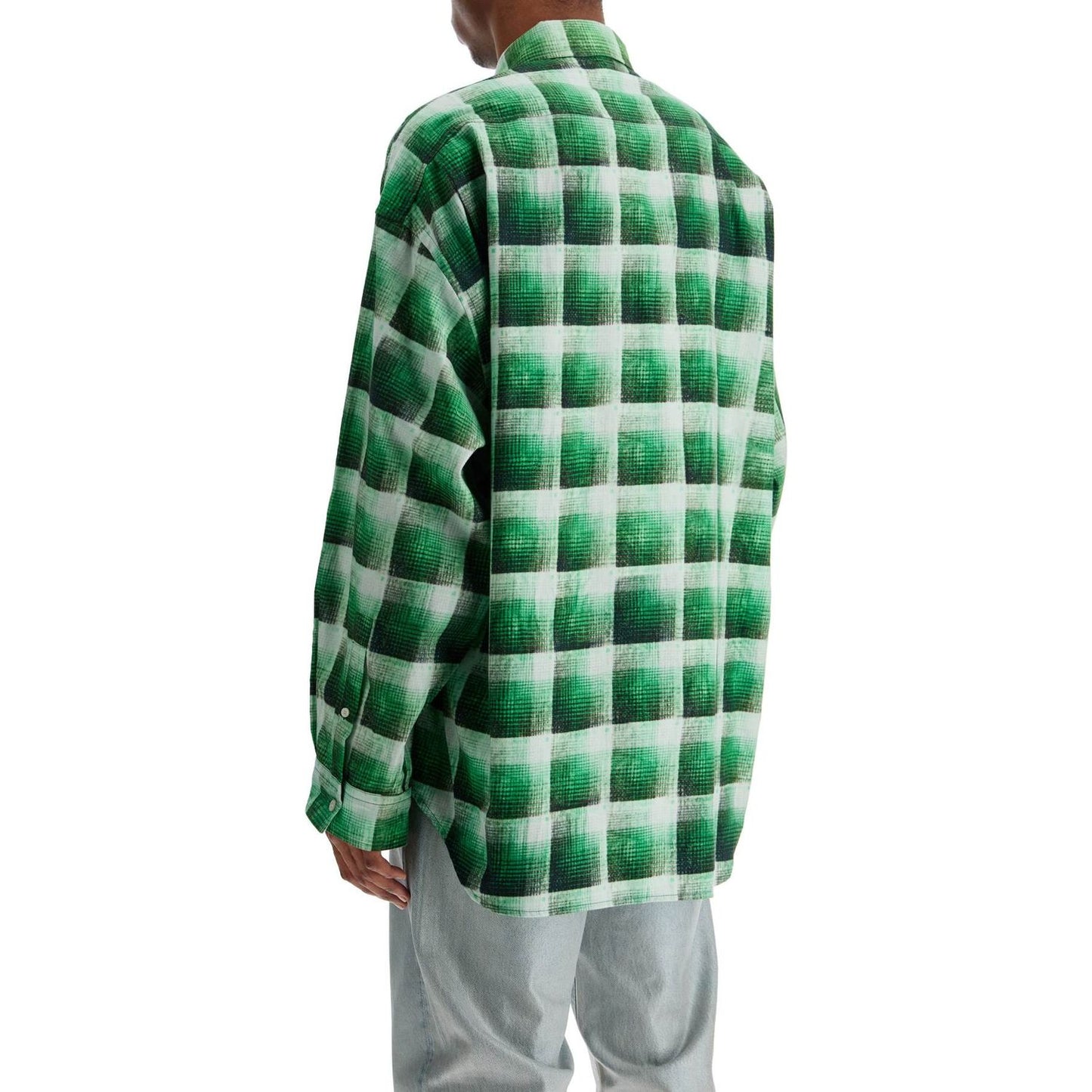 Acne Studios green checkered cotton flannel shirt Shirts Acne Studios