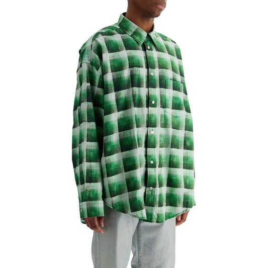 Acne Studios green checkered cotton flannel shirt Shirts Acne Studios