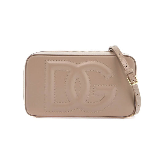 Dolce & Gabbana taupe leather shoulder bag with gold zip Handbag Dolce & Gabbana