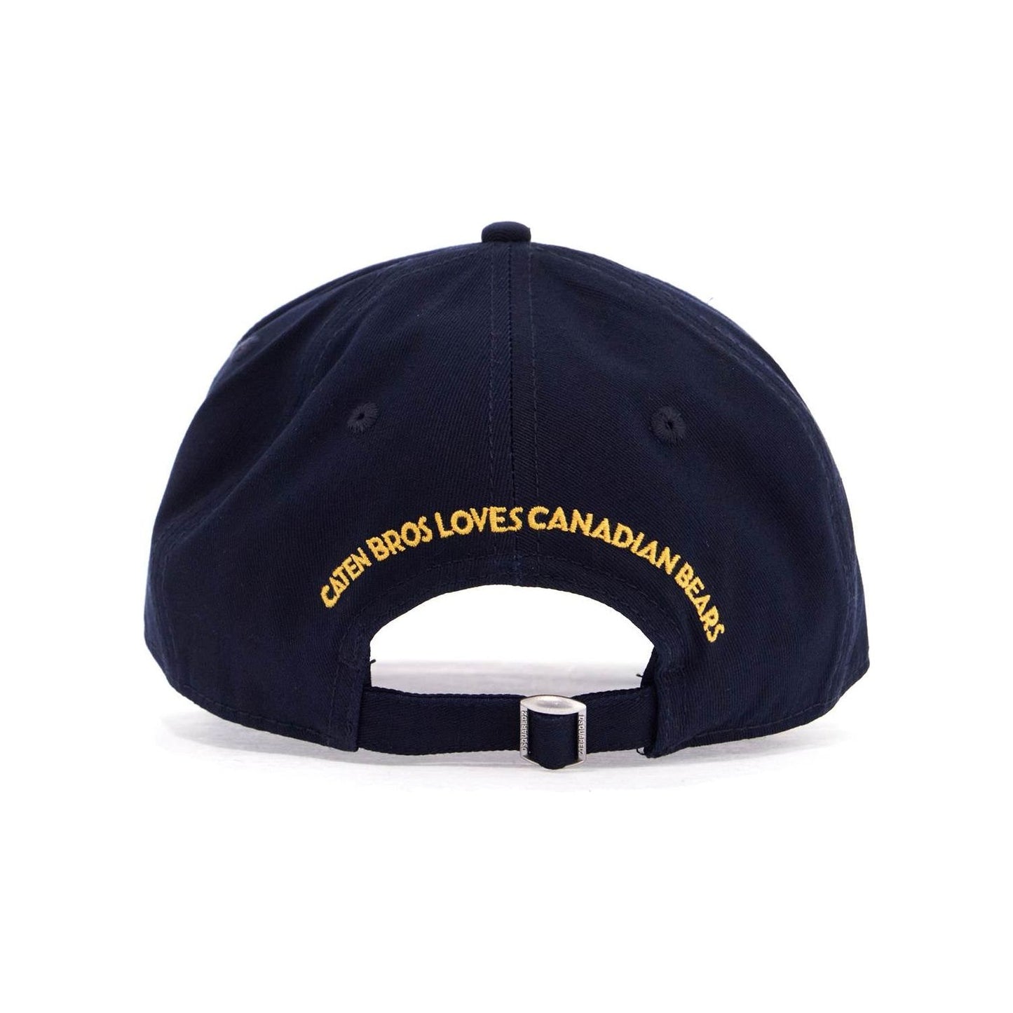 Dsquared2 navy blue cotton adjustable baseball cap with embroidered patch Scarves Hats & Gloves Dsquared2